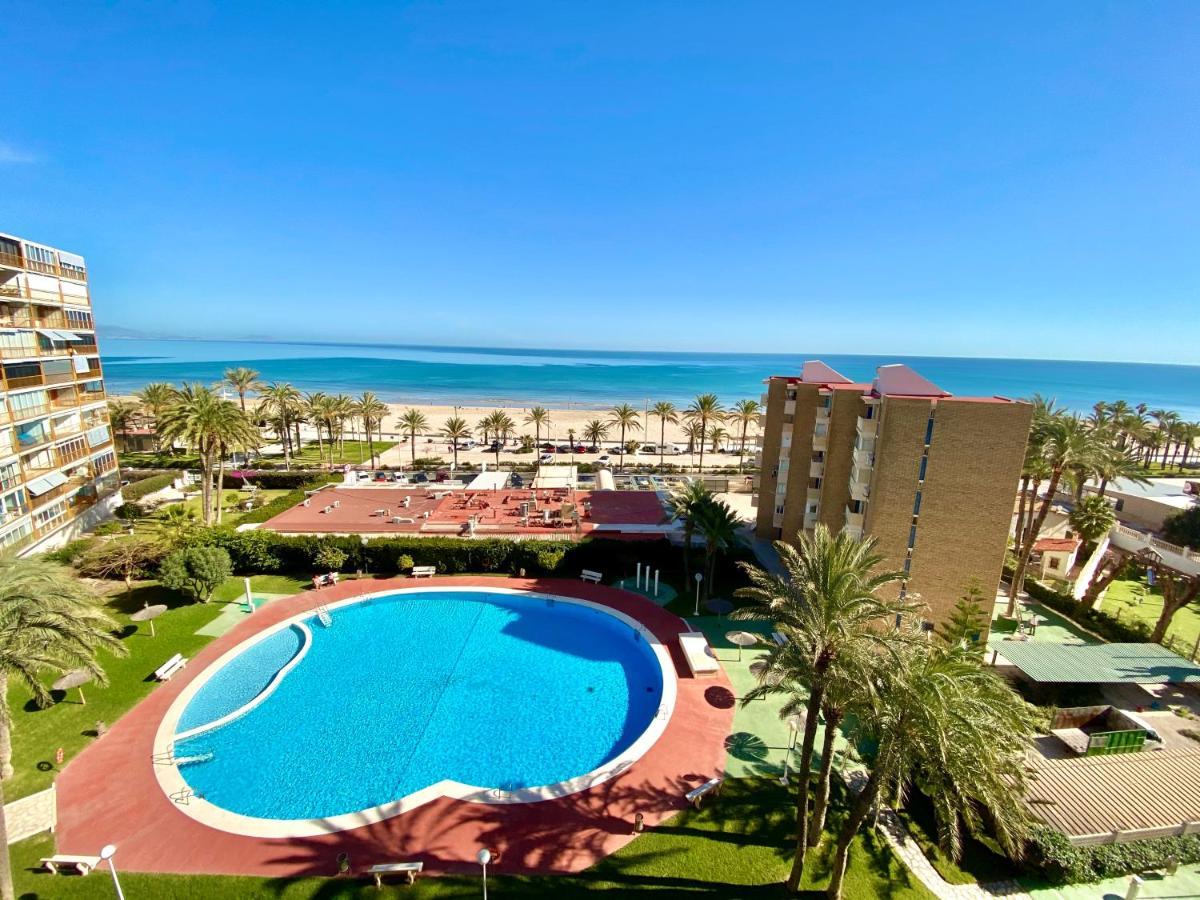 Nereo 7 Primera Linea De Playa San Juan Piscina, Parking Wifi Inmobiliaria Leo Alicante Luaran gambar